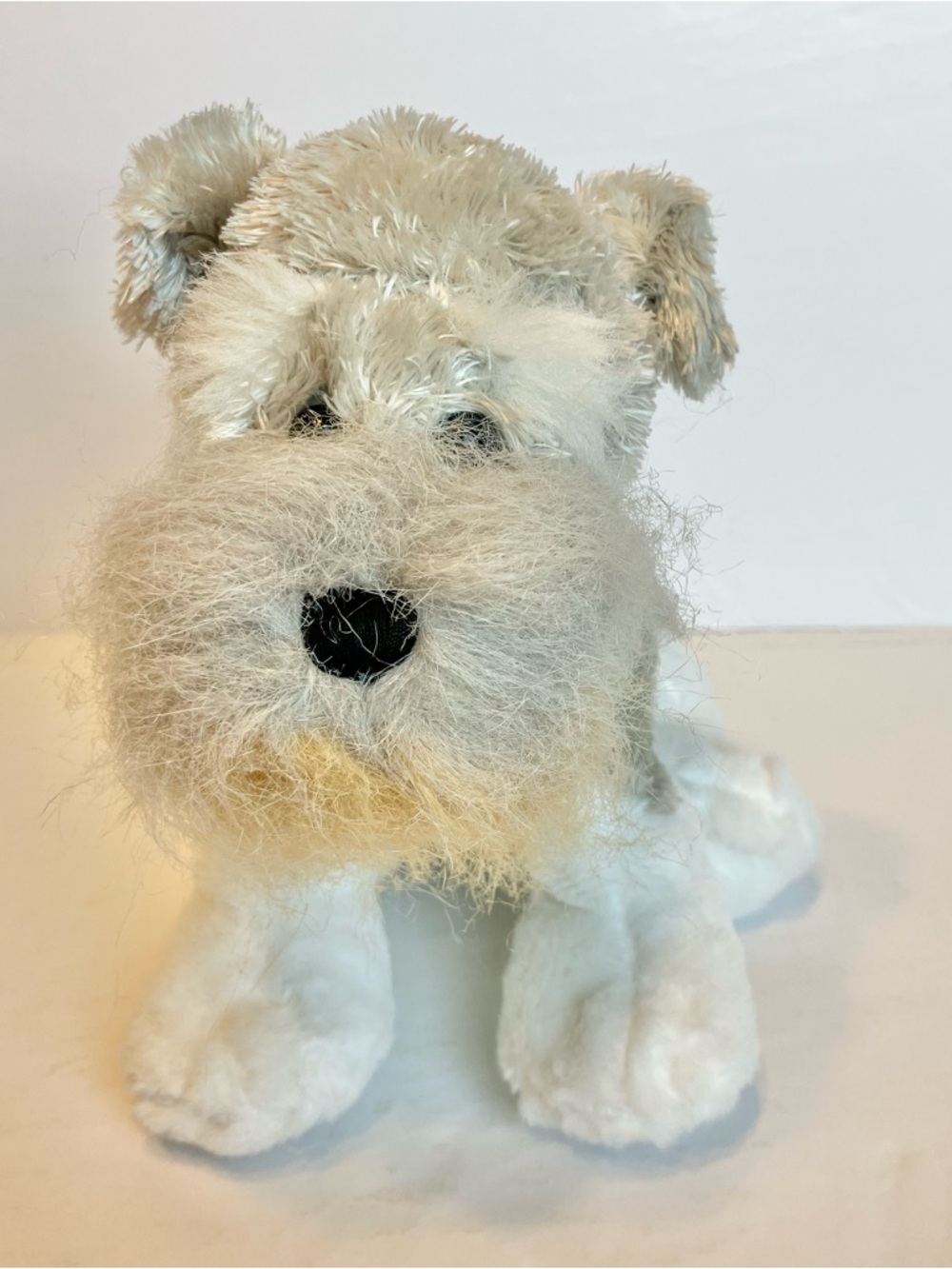 Ganz Webkinz HM159 Schnauzer Plush Dog Grey & White Stuffed Animal Toy NO Code